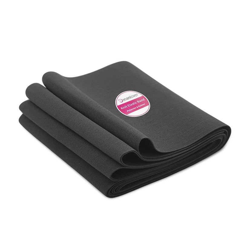 Dreamlover Elastic Band for Sewing  Black Wide Elastic  7.9 Inches x 3 Yard - Image 1